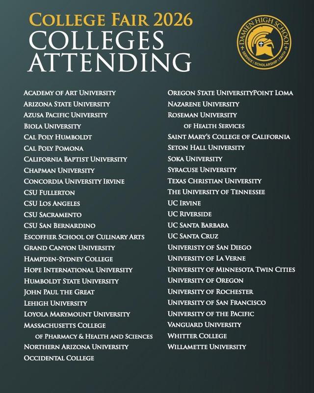 College Fair at Damien HS Featured Photo