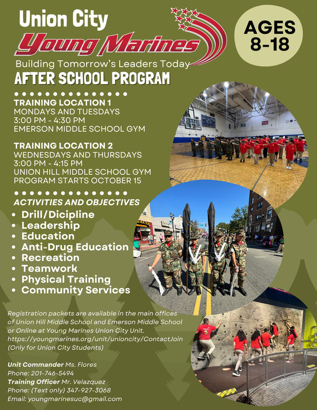Young Marines After School Program Flyer