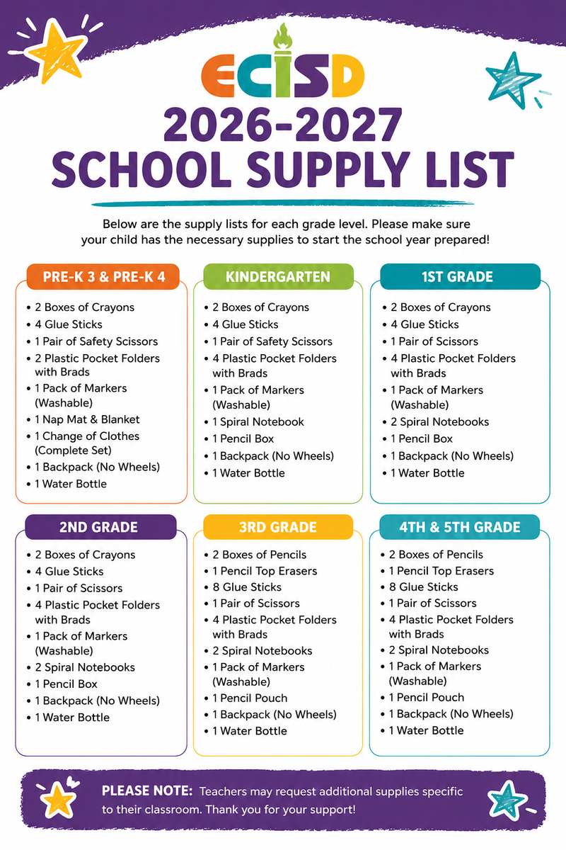 Supply List 2026