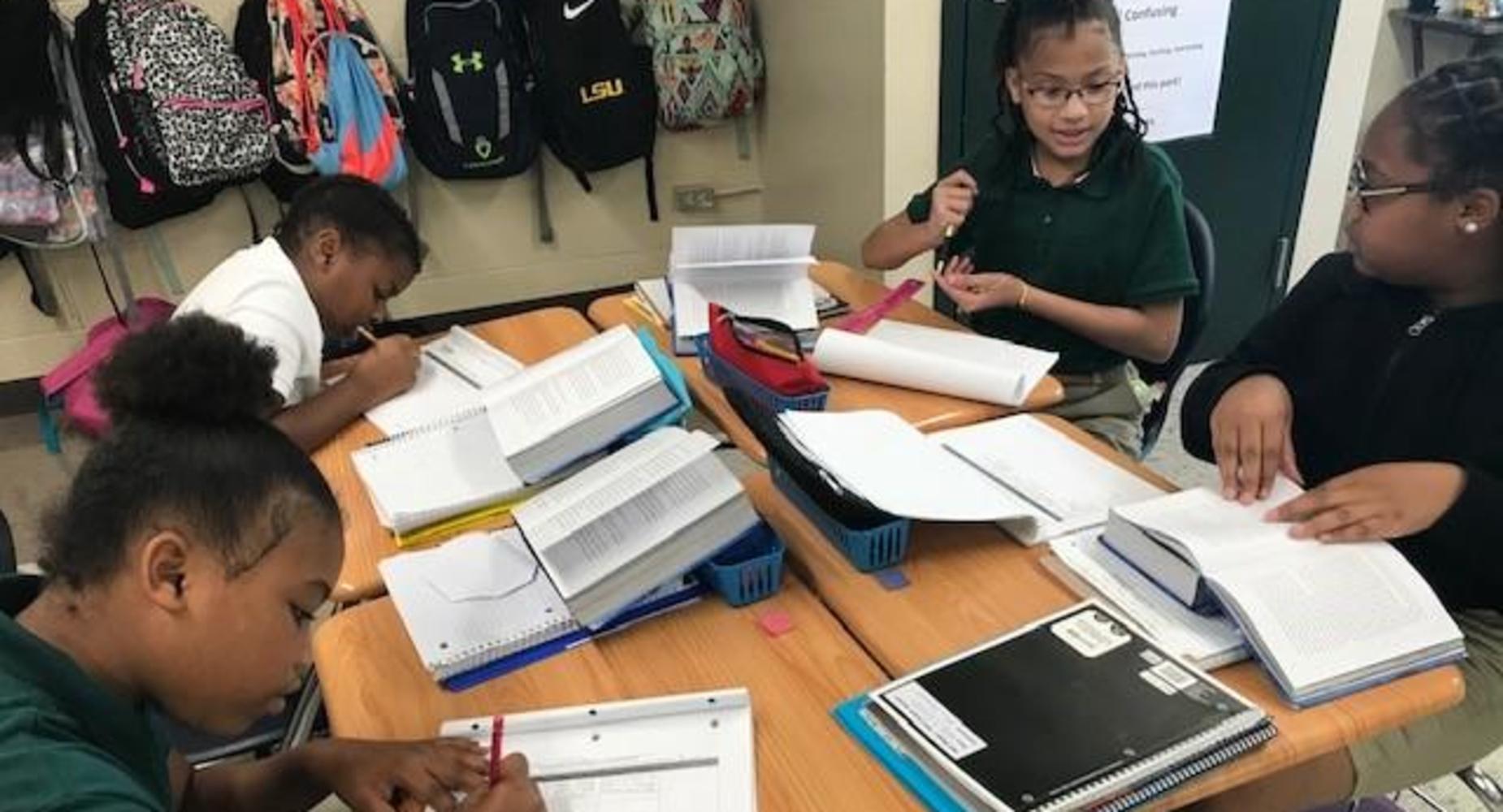 Ms. Beaux's 5th Grade Class working on Inferences