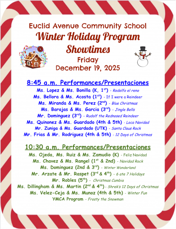 Program Showtimes/ Horarios del Programa