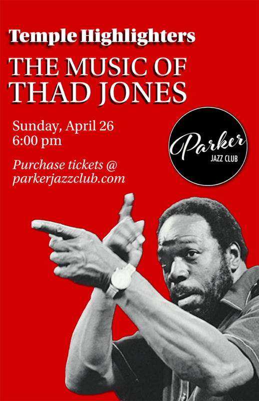 Temple Highlighters Parker Jazz Club flyer