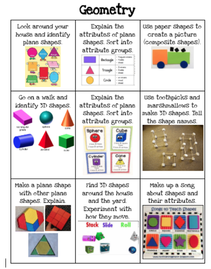 Math Choice Board