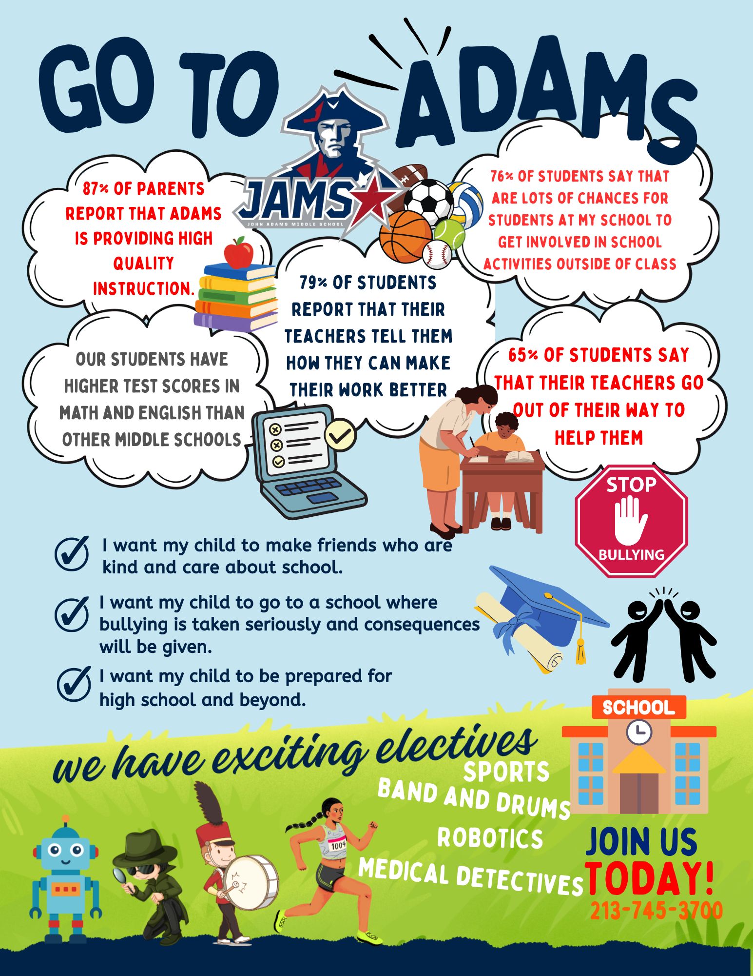 recruitment flyer for Adams MS