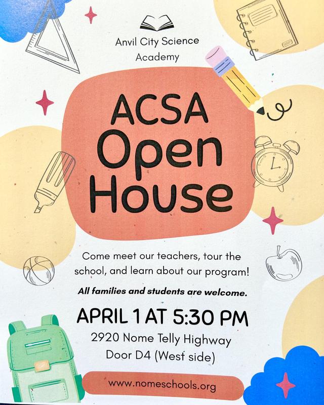 Flyer for ACSA Open House event