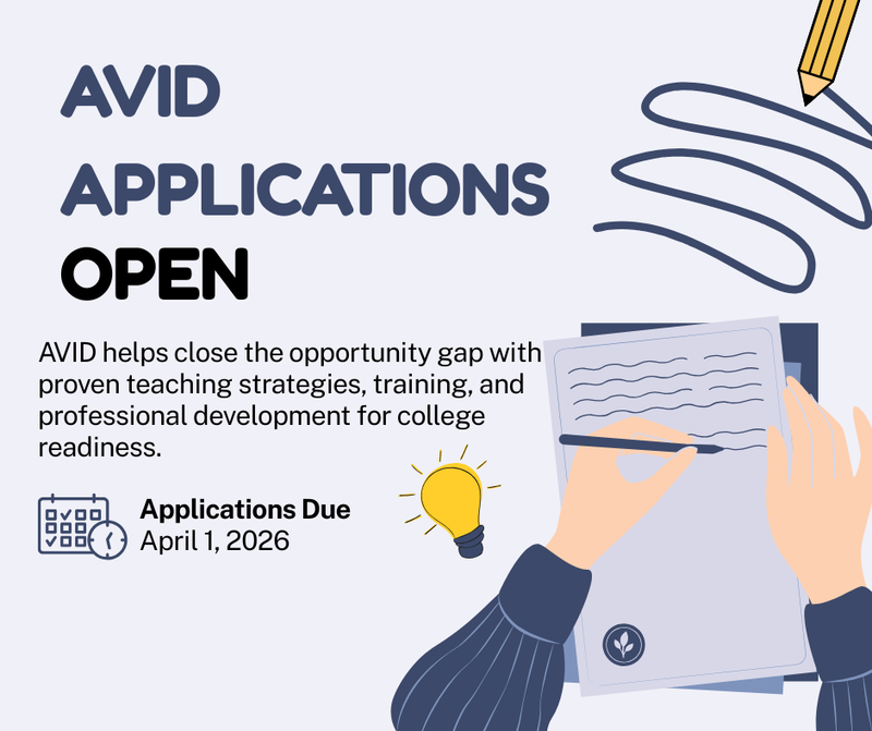 AVID applications now open