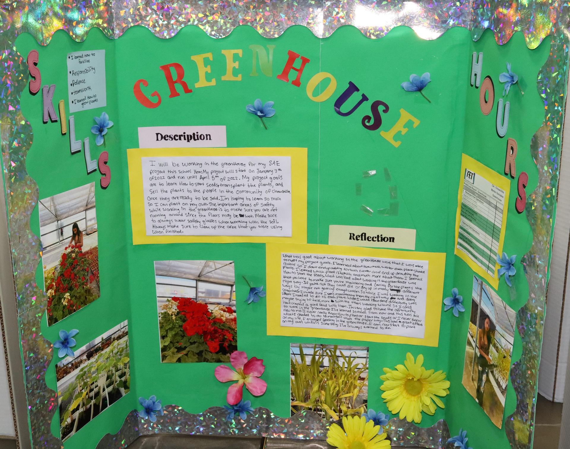 A Supervised Agricultural Experience trifold display