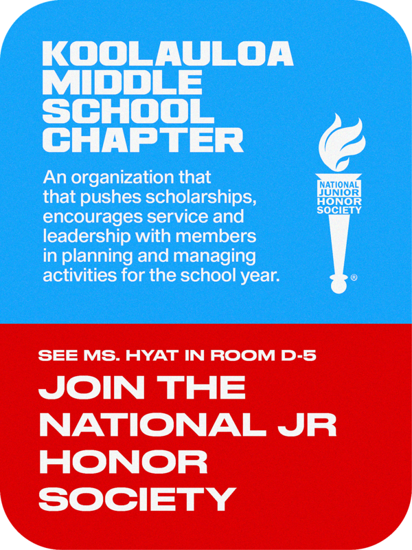 NATIONAL JUNIOR HONOR SOCIETY