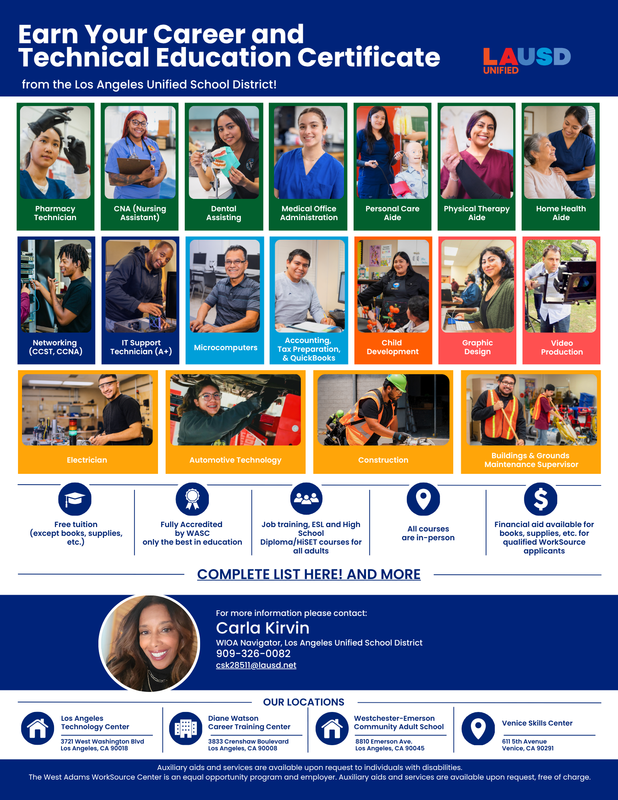 Career and technical education flyer