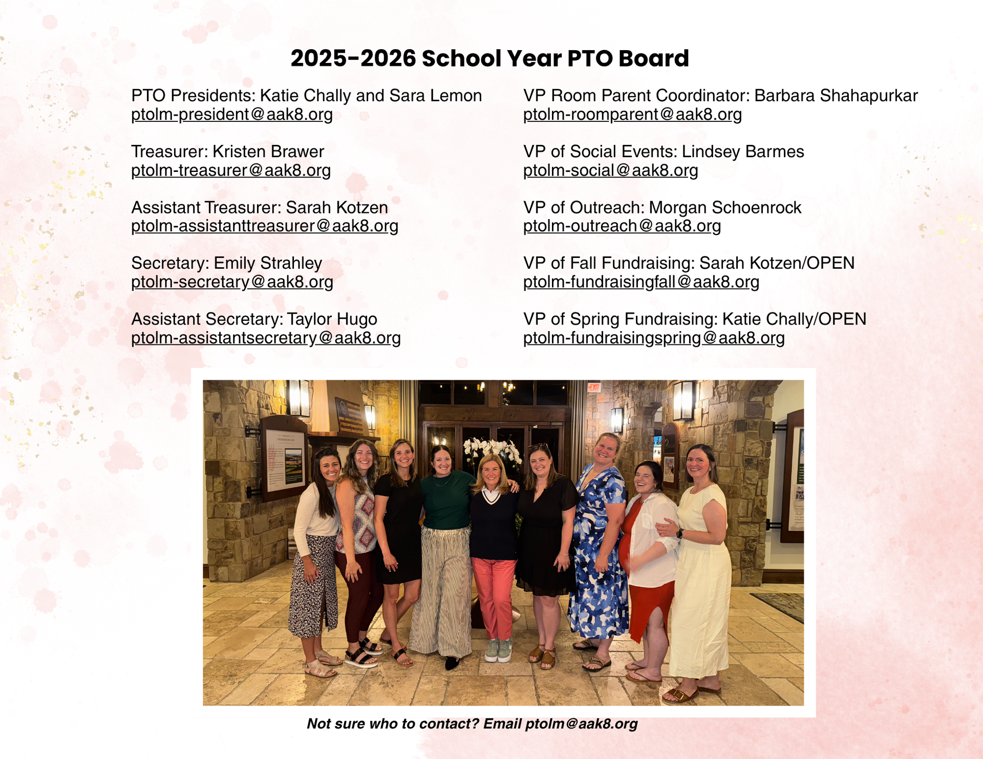 2025-2026 PTO Board Members