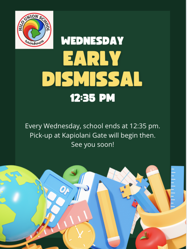 Don't Forget: Wednesday Early Dismissal! Featured Photo