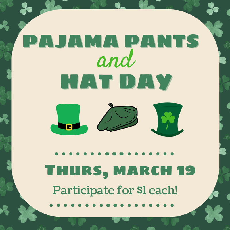Wear your favorite hat on PBIS Hat Day for only $1.00 as we celebrate positive behavior and the awesome students who make our school shine.