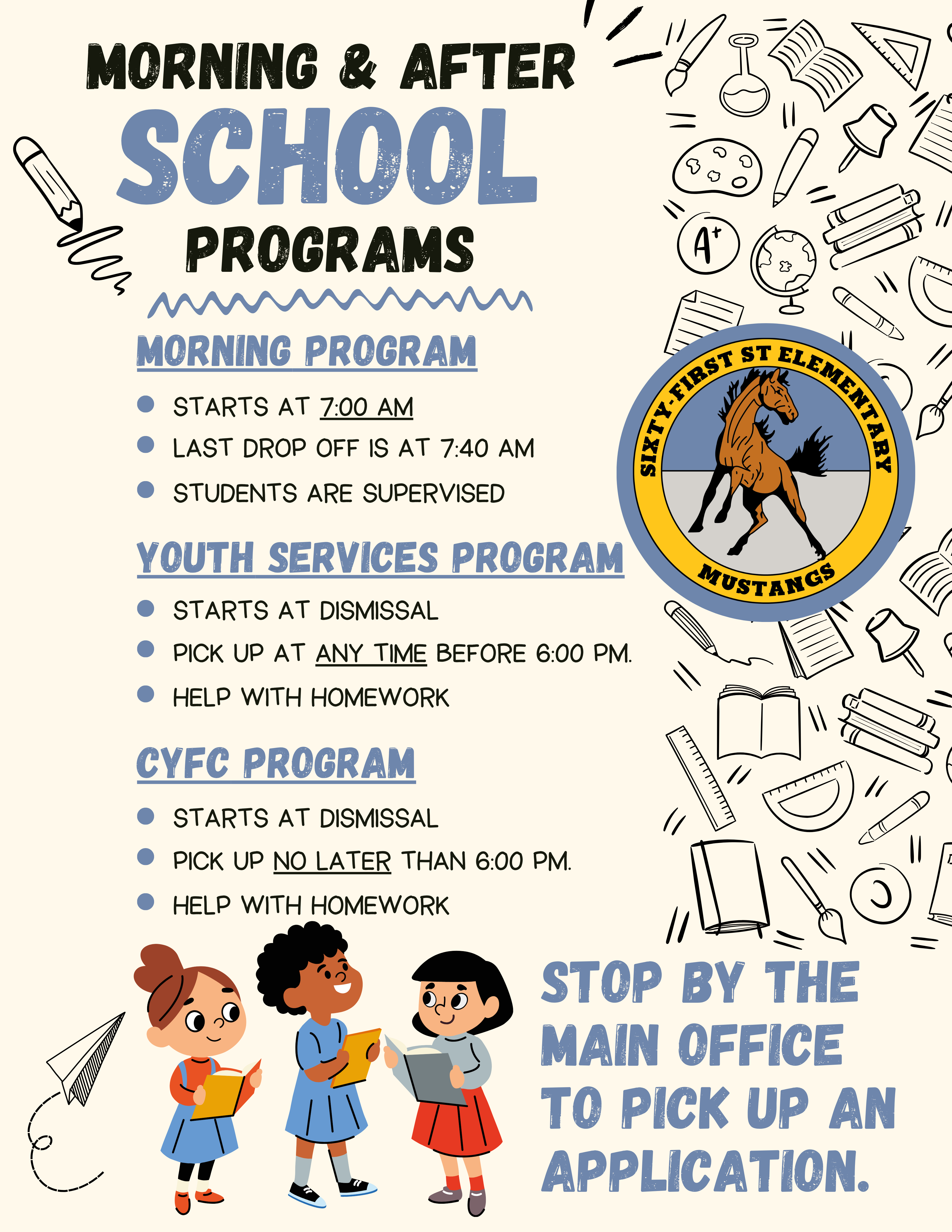 Before and After School Programs – Academics – 61st Street Elementary