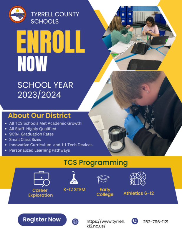 20232024 PreK12 Enrollment Tyrrell County Schools