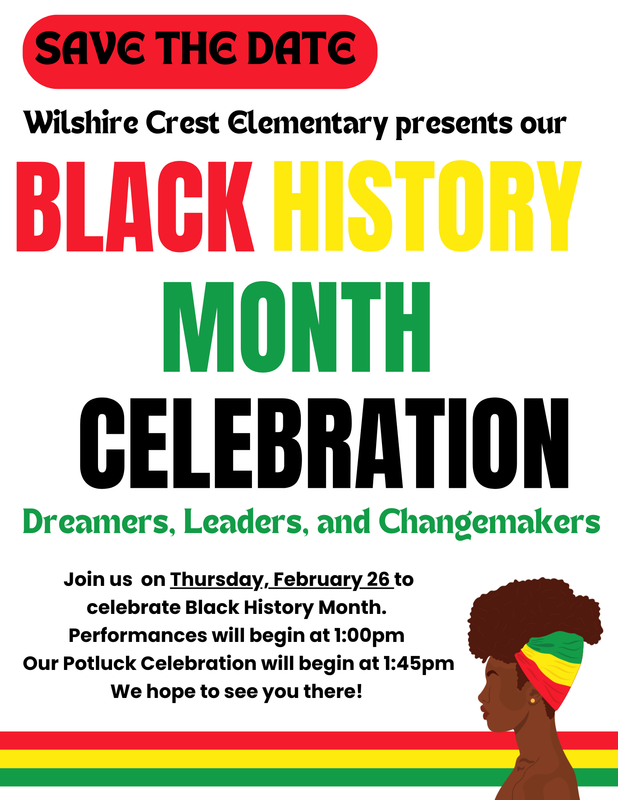 Black history month celebration flyer