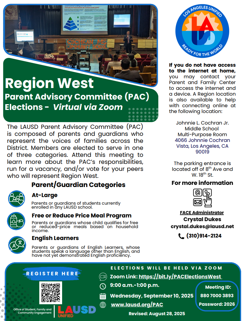 Region West PAC Election Flyer 25-26