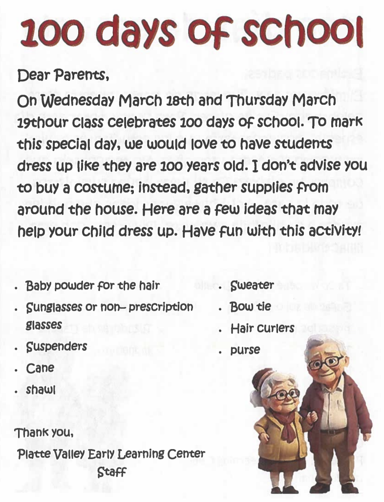 100 days of school