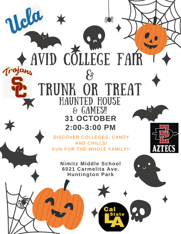 10/31/25 2-3 PM: AVID College Fair & Trunk or Treat Featured Photo