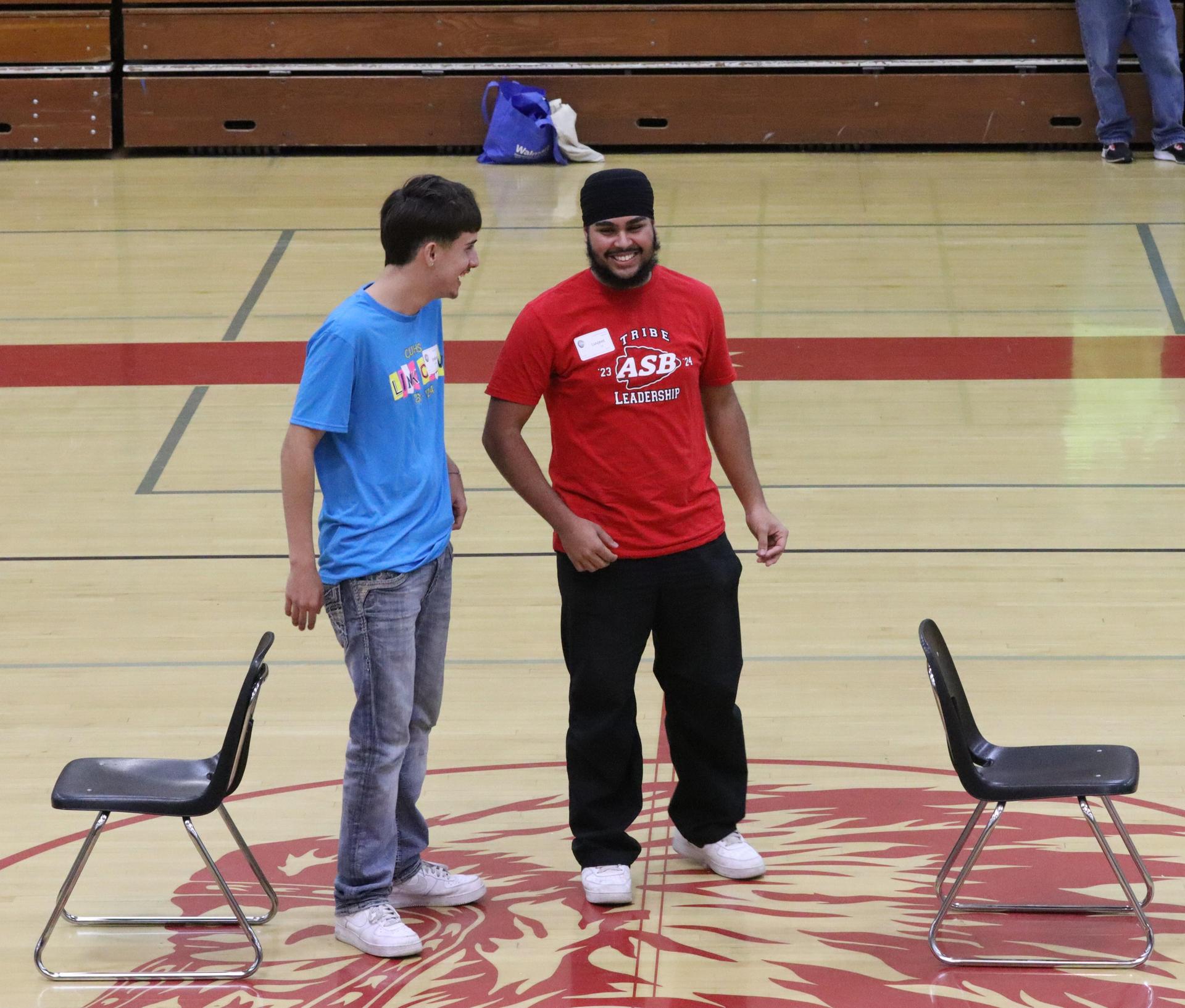 students and staff enjoying Freshman Orientation