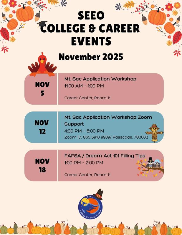 November Career Center Events