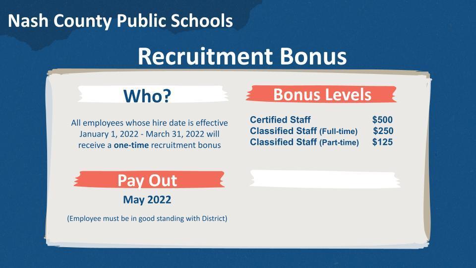 Recruitment Bonus