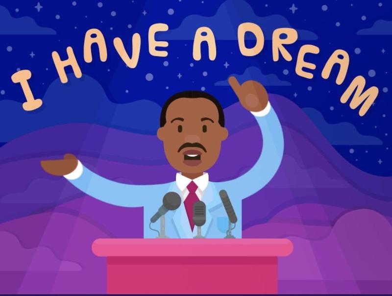 MLK cartoon I have a dream