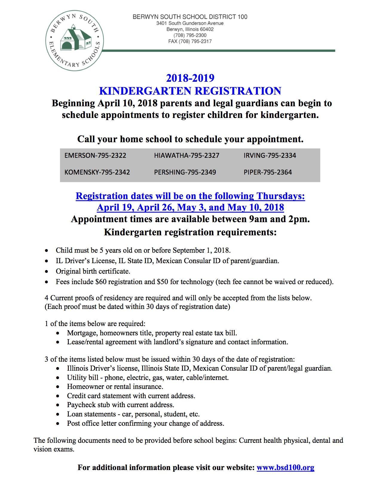 Enrollment – Parents & Students – Berwyn South School District 100