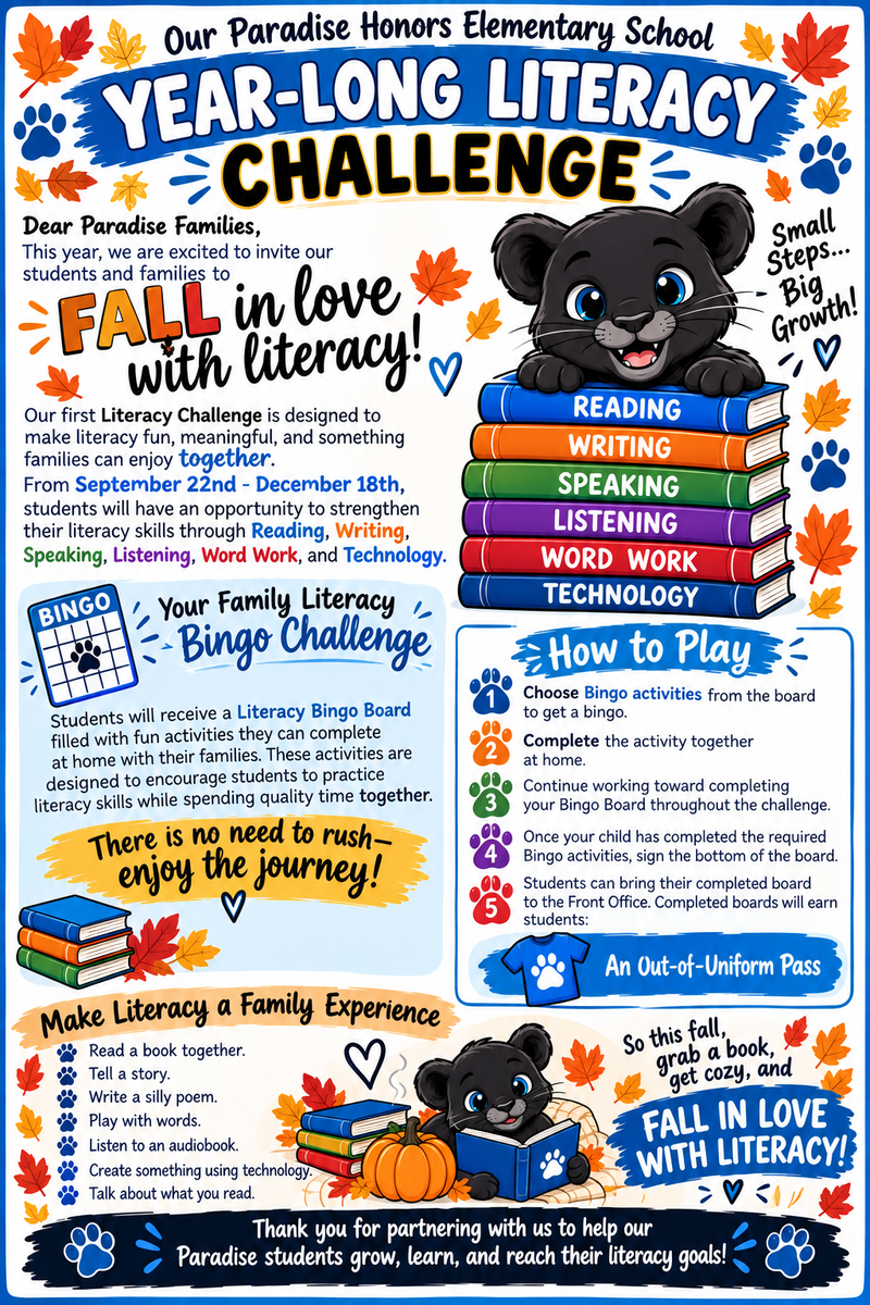 📚🍂 FALL IN LOVE WITH LITERACY! 🐾