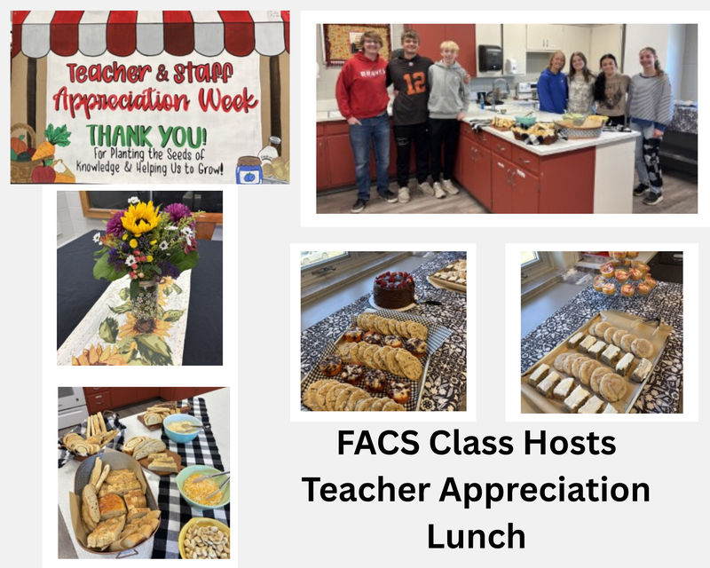 Image with pictures for the teacher appreciation