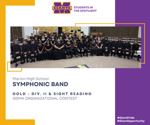 promo graphic - MHS wind ensemble at ISSMA org April 2026