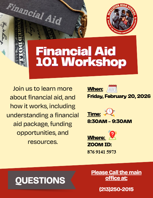 FAFSA Parent Workshop/Taller para padres sobre FAFSA