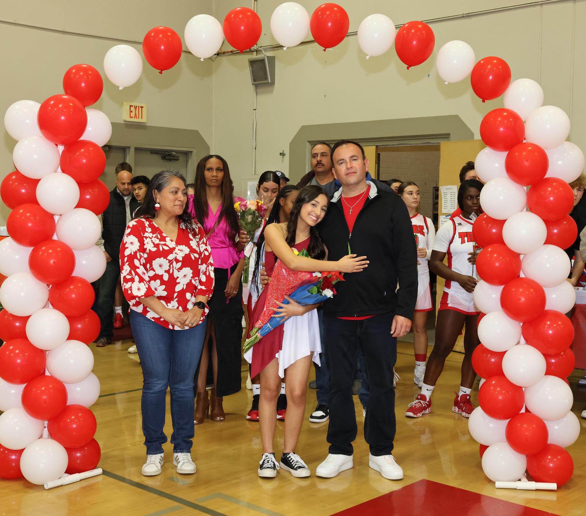 seniors posing with their escorts