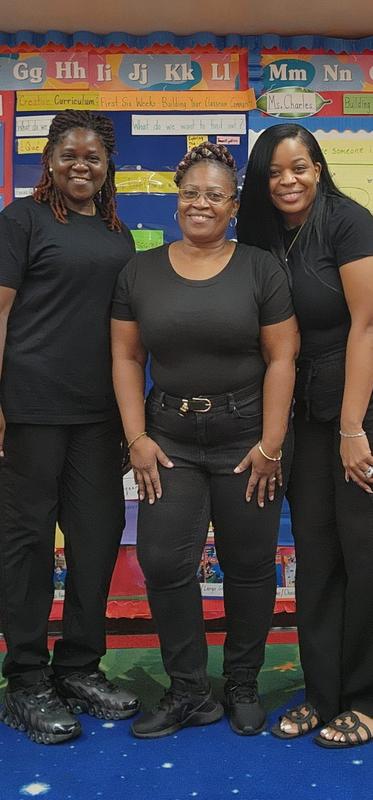 Staff wearing all black