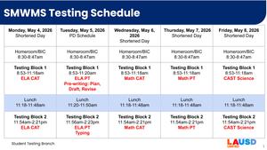 CAASPP schedule