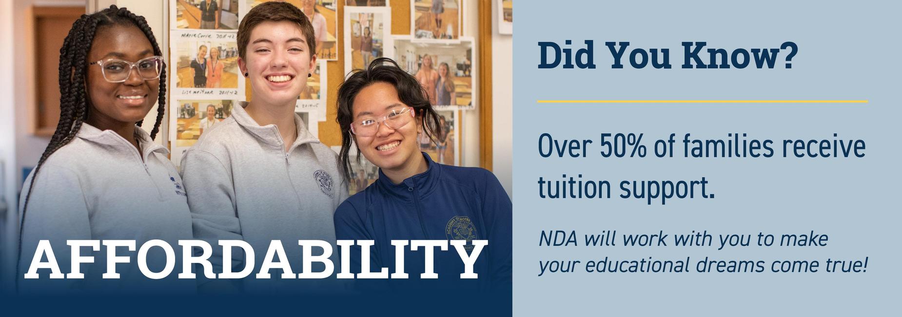 Affordability - we will help get the education you deserve