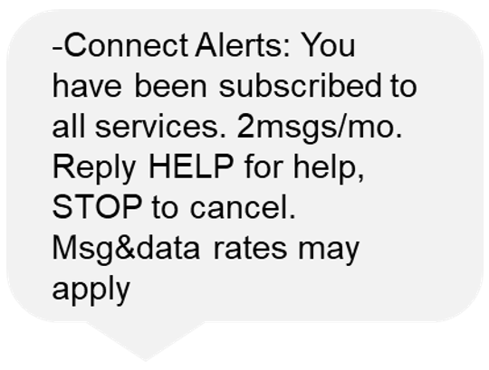 Opt In All Message Confirmation