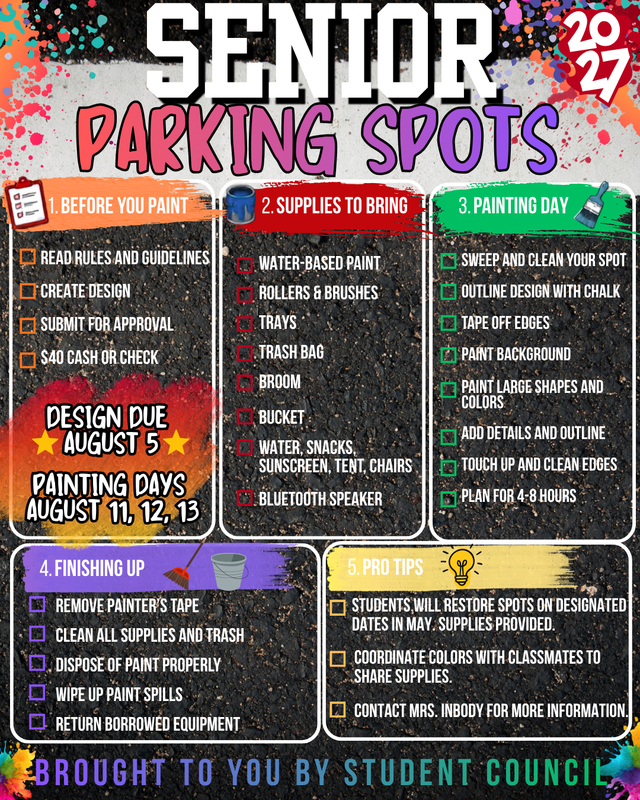 Senior Parking Spot Info