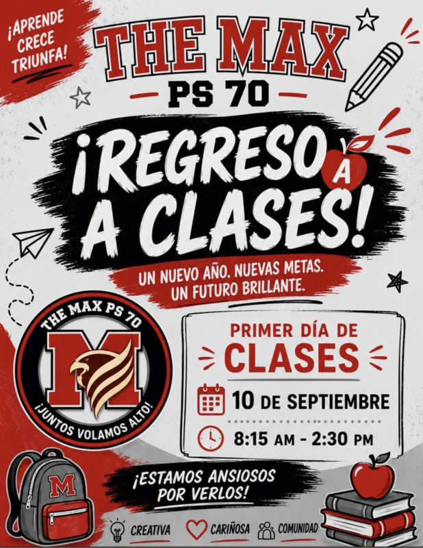 10 de septiembre Empezamos a las 8:15 y terminamos a las 2:30. Flyer