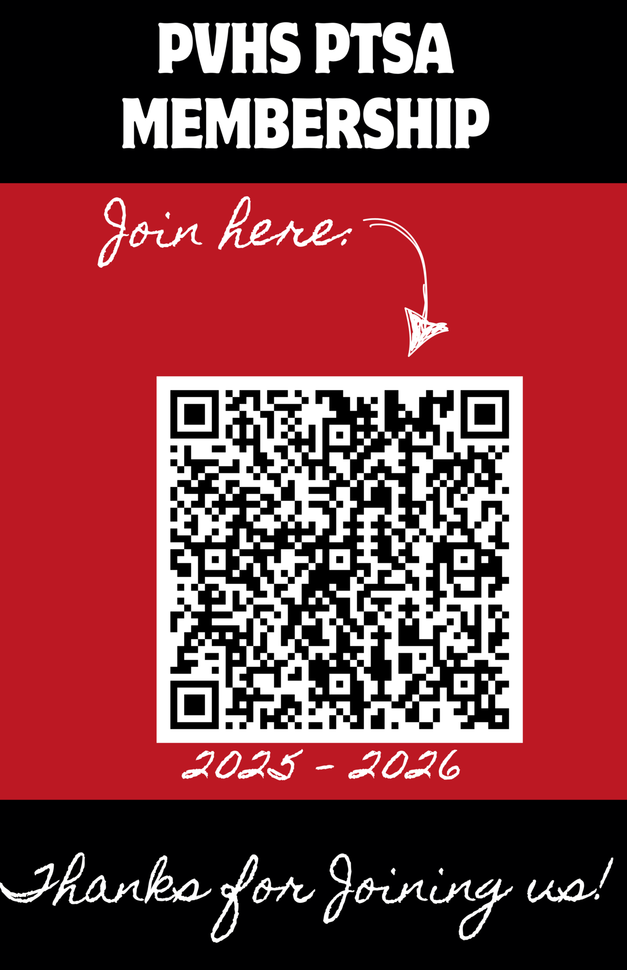PVHS PTSA Membership QR code