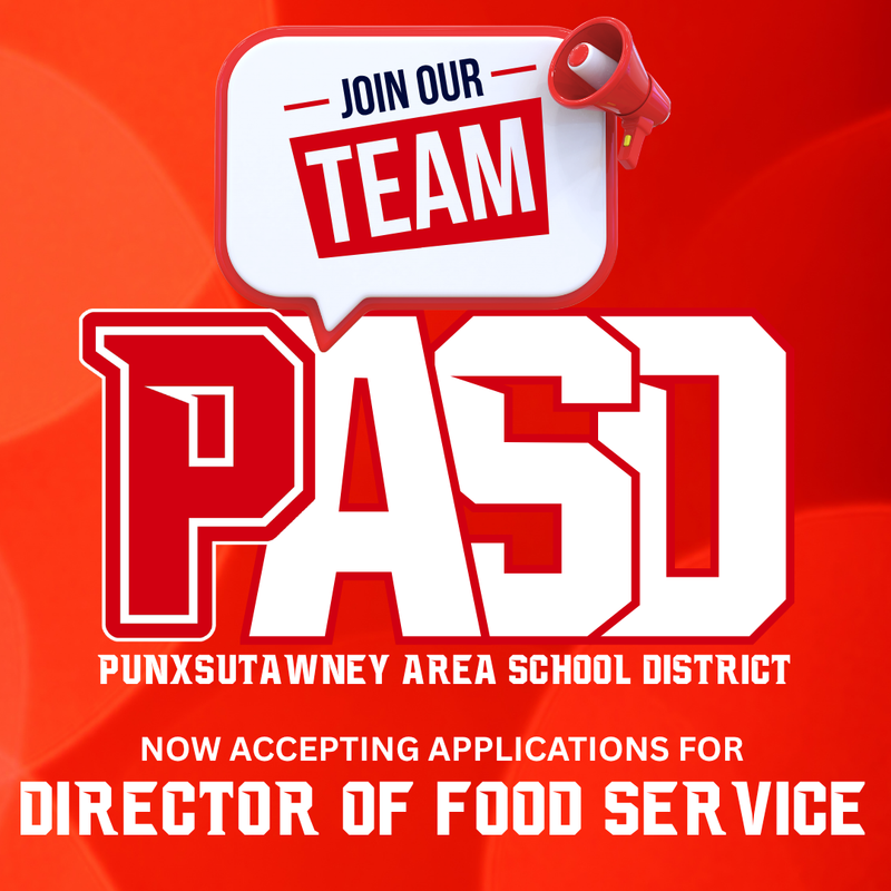Red and orange background with PASD letters and a talking bubble that says, 