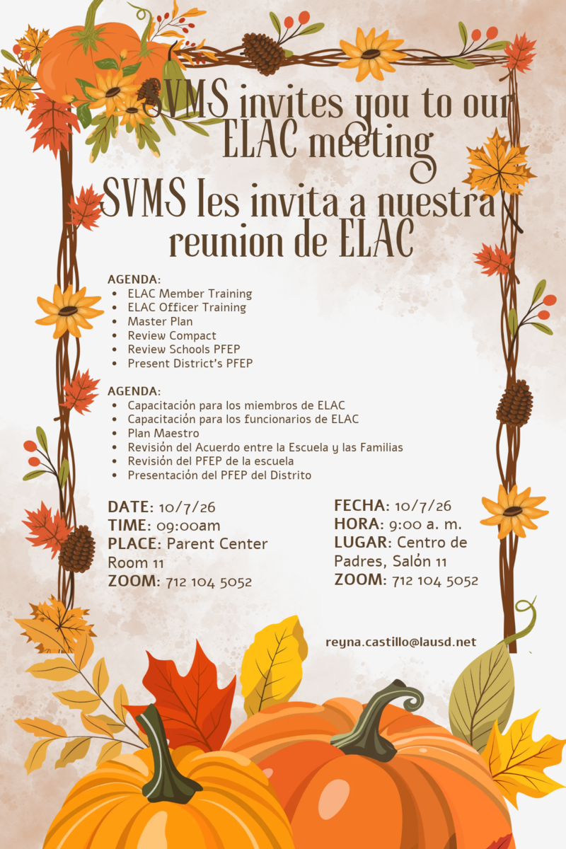 ELAC Meeting 10/7/2026