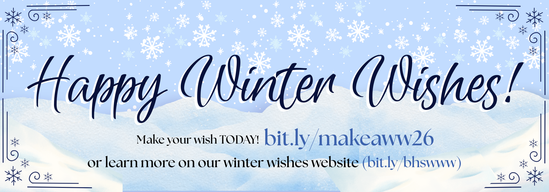 Snow and link to winter wishes