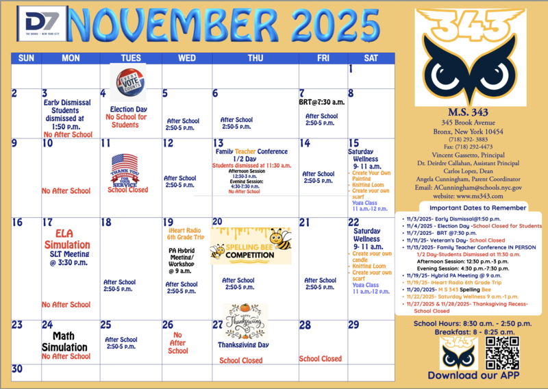 PDF November Calendar 2025