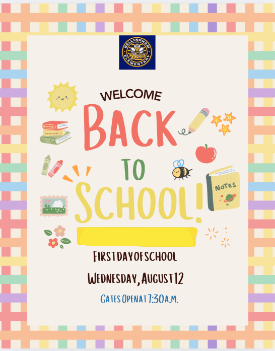 English back to school flyer