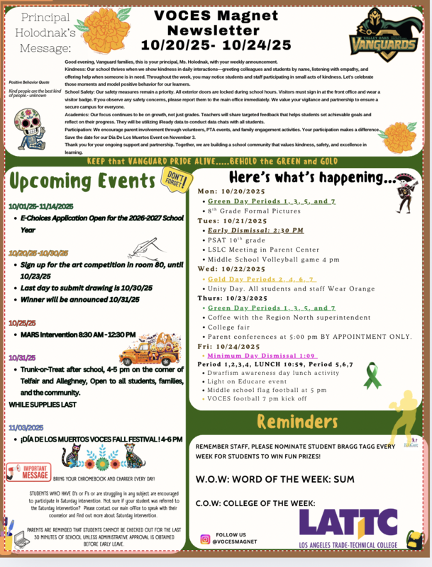 Newsletter for Oct. 21-24