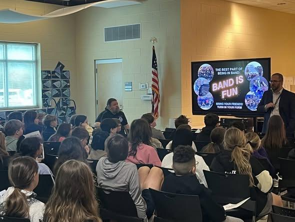 Our 5th grade students learned all about PCMS and PCHS band today!