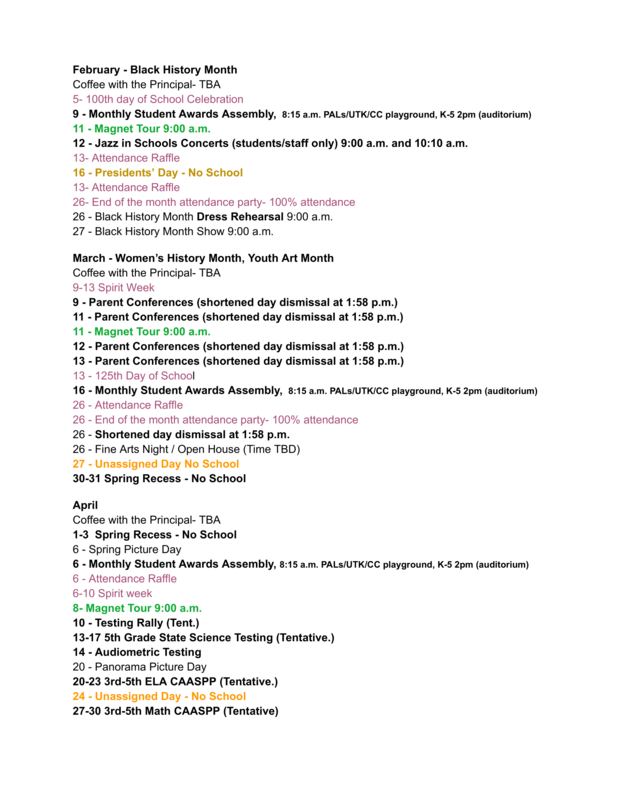 School Calendar Page 3