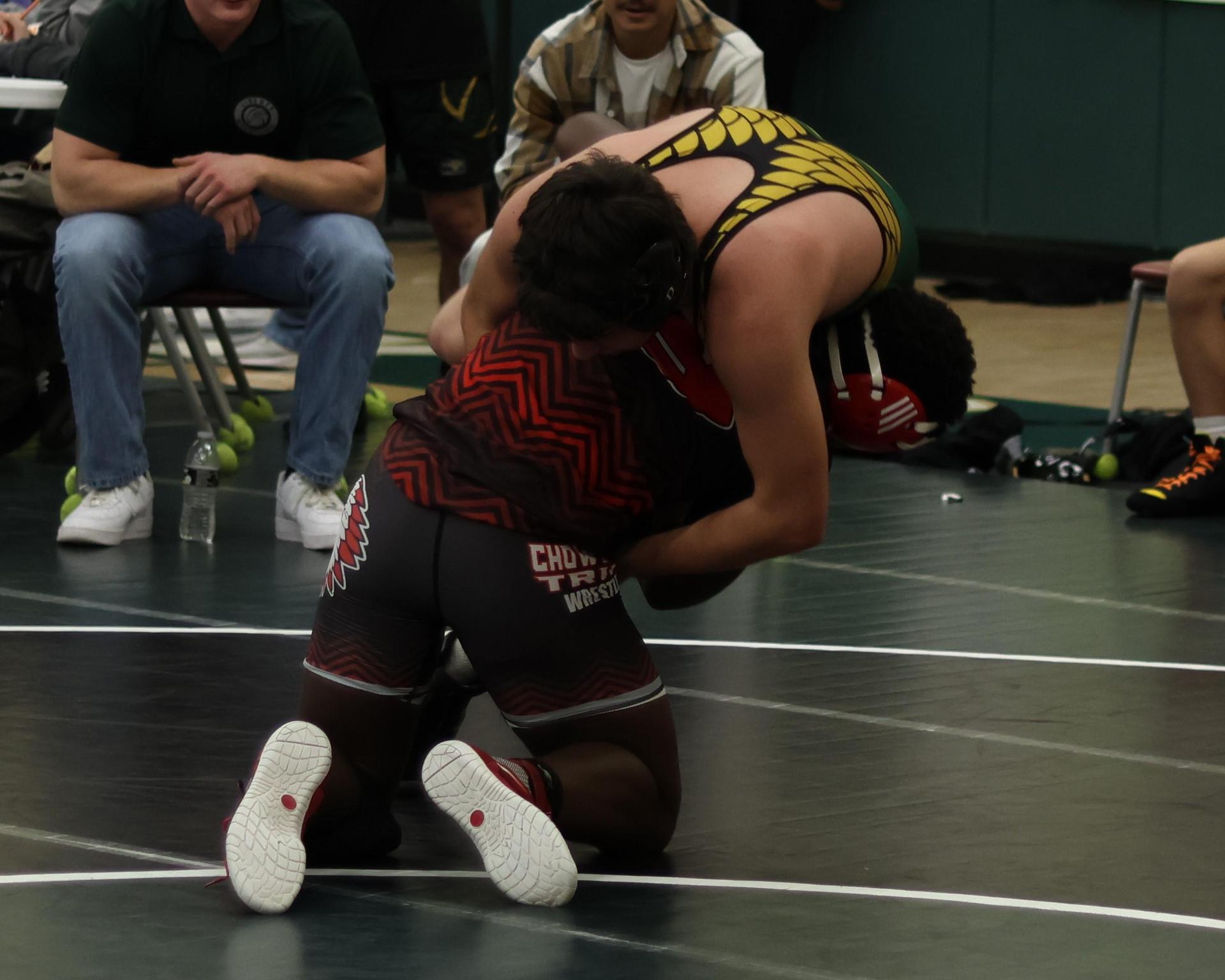 boys wrestling at liberty duals