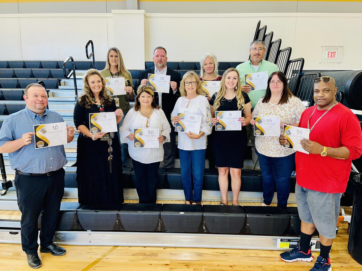 Years of Service Awards for 20222023 School Year Dawson Independent