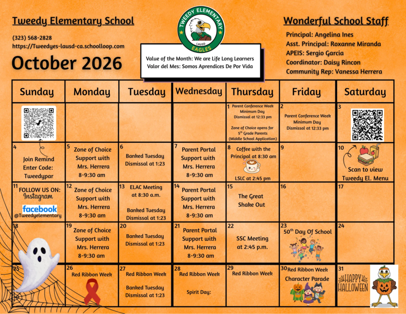 October calendayr image